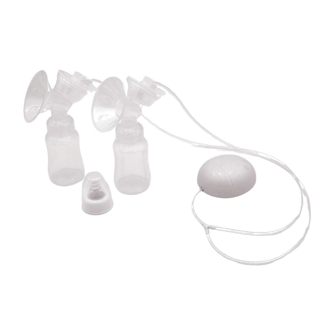 Extractor De Leche con Cable USB 2 Teteros Blanco