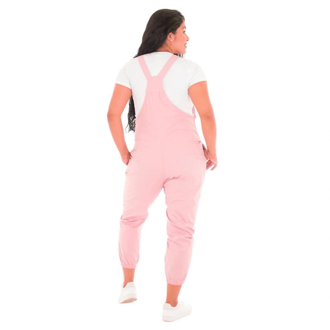 Overol Materno Rosado con Bolsillo