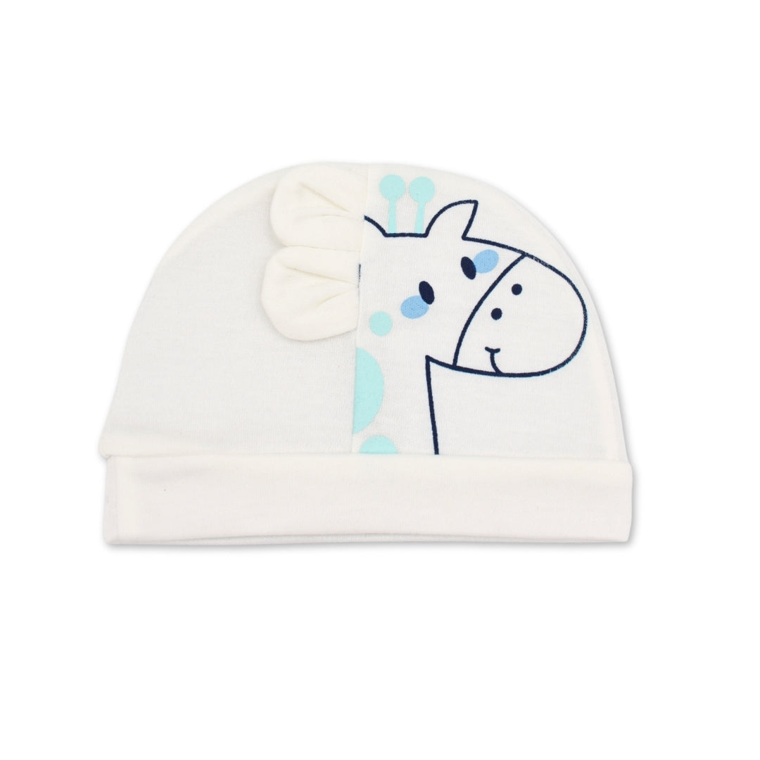 Set De Gorros X3 Orejitas Estampado Jirafa