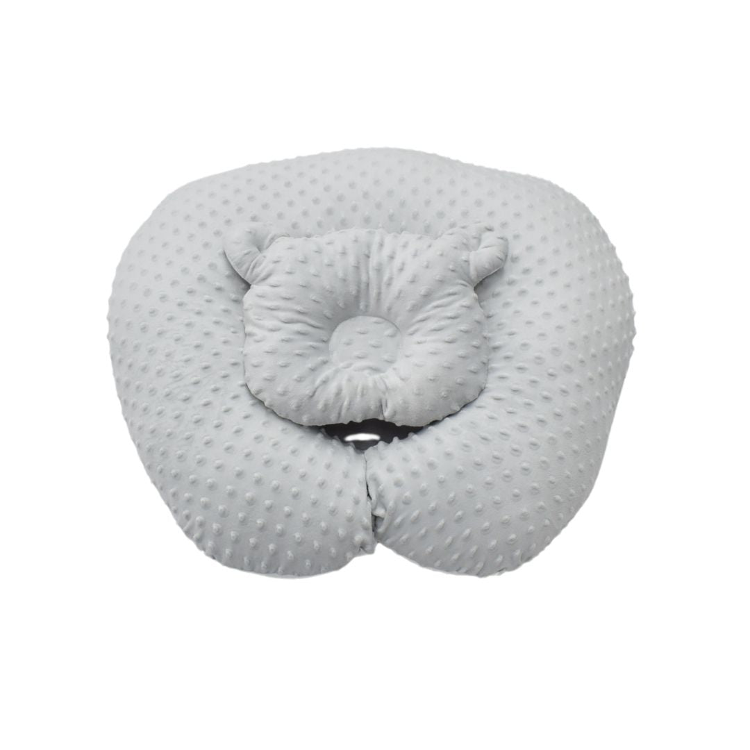 Cojín De lactancia Burbuja + Almohada Gris