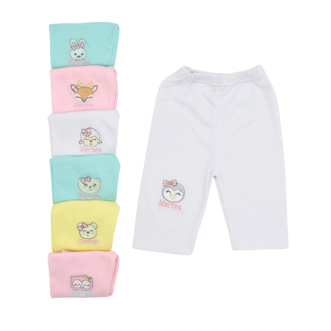 Semanario de 7 Pantalones con Días de la Semana – Recién Nacido