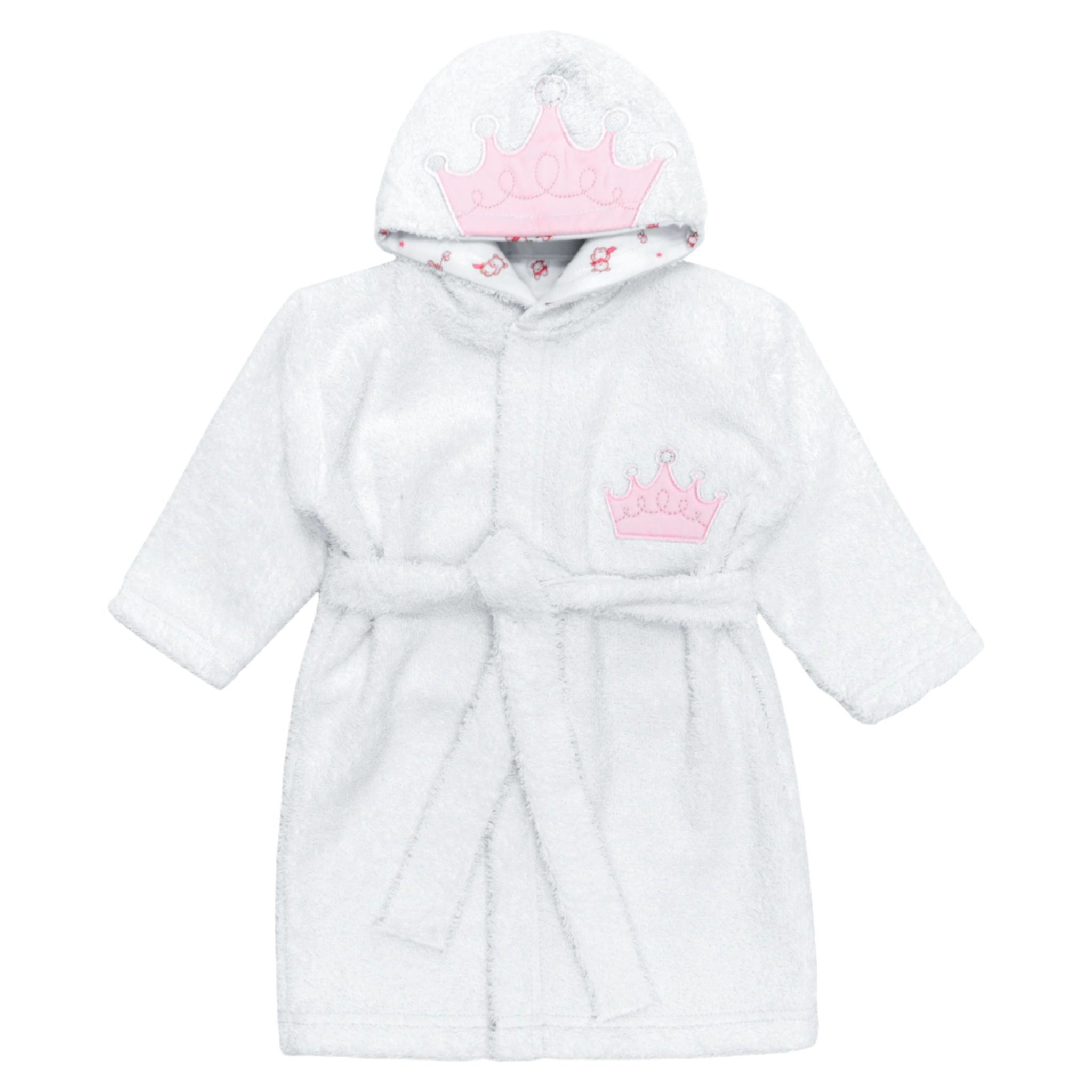 Salida de Baño Bebe Rosada Corona 6-12 meses