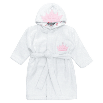 Salida de Baño Bebe Rosada Corona 6-12 meses