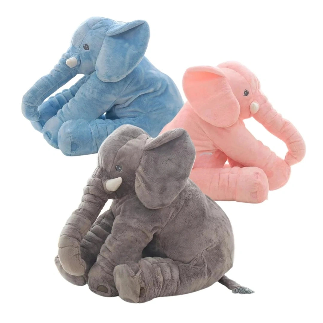 Elefante Peluche Almohada Bebe 60cm Extra Suave Azul