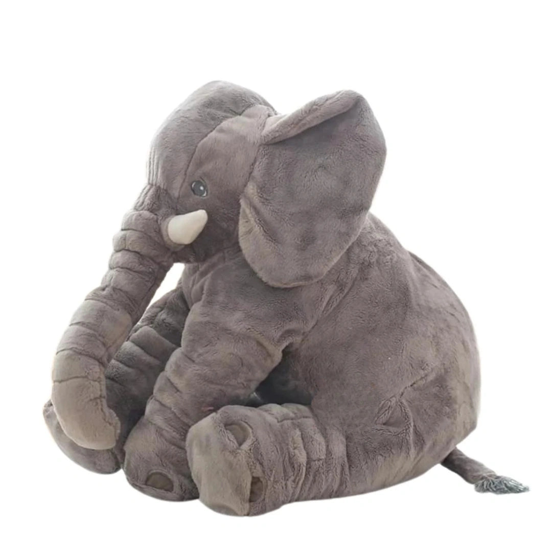 Elefante Peluche Almohada Bebe 60cm Extra Suave Gris