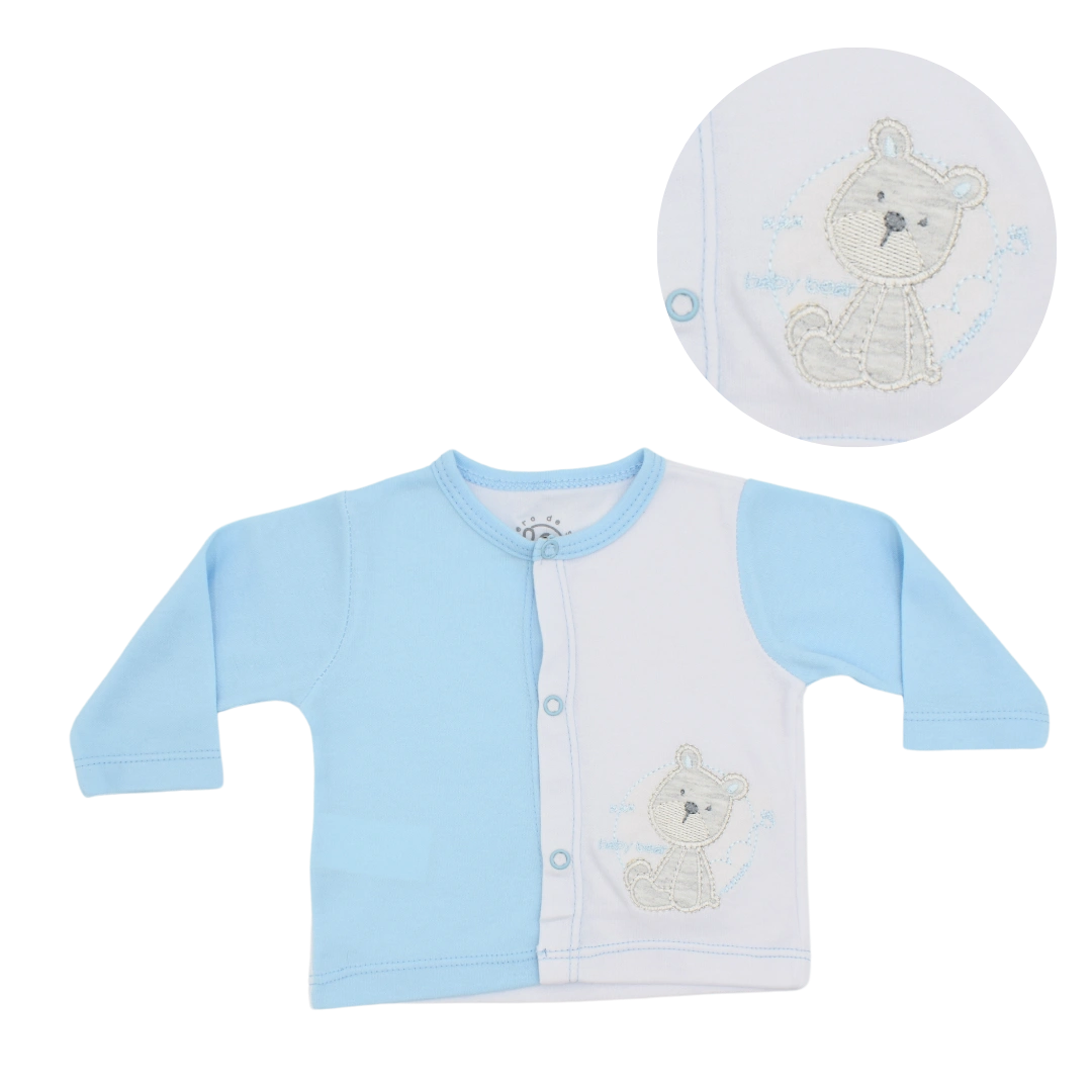 Set de Primer Día 4 Piezas Oso Blanco Azul