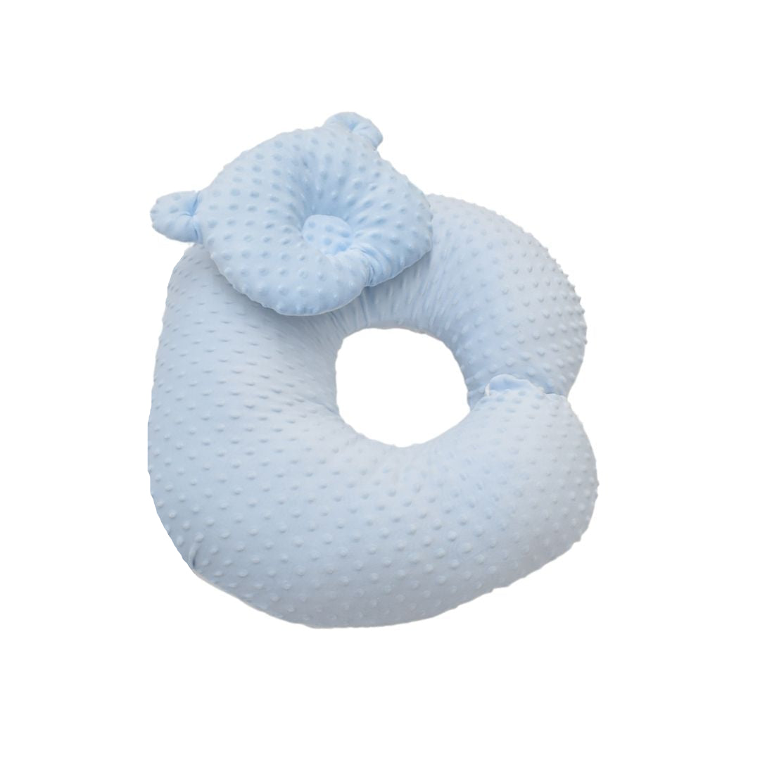 Cojín De lactancia Burbuja + Almohada Azul