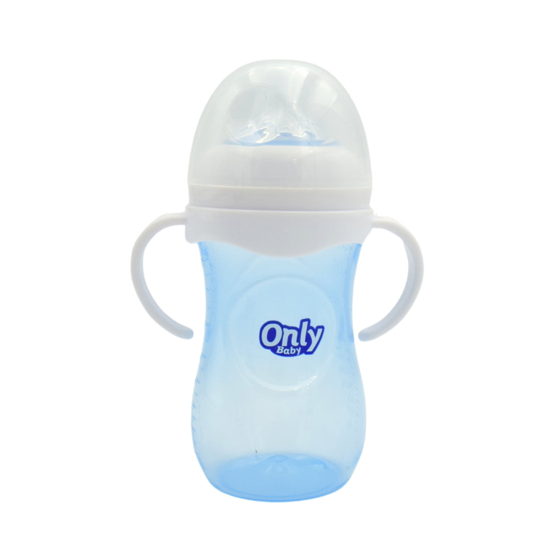 Tetero Natural Asas 8Oz Azul