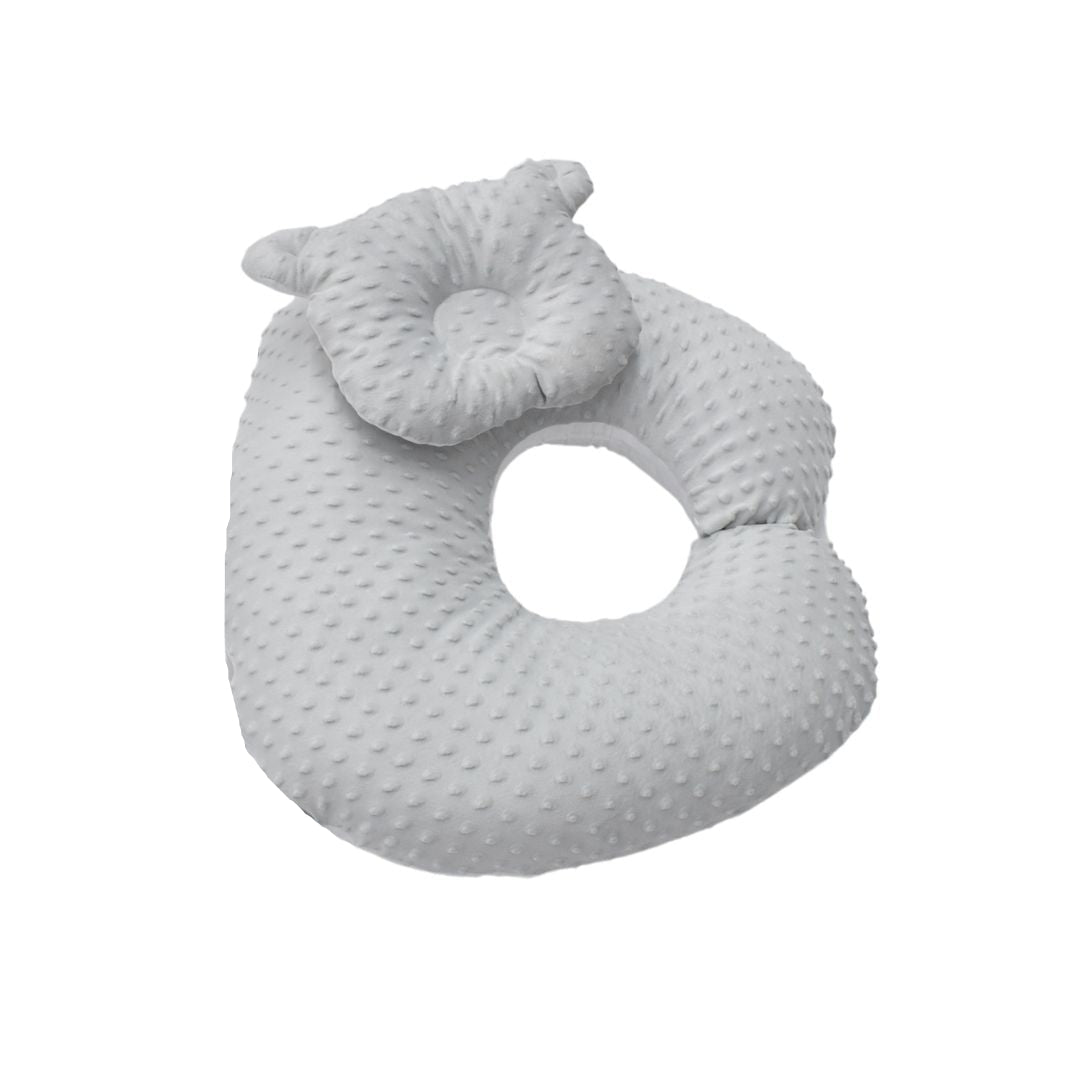 Cojín De lactancia Burbuja + Almohada Gris