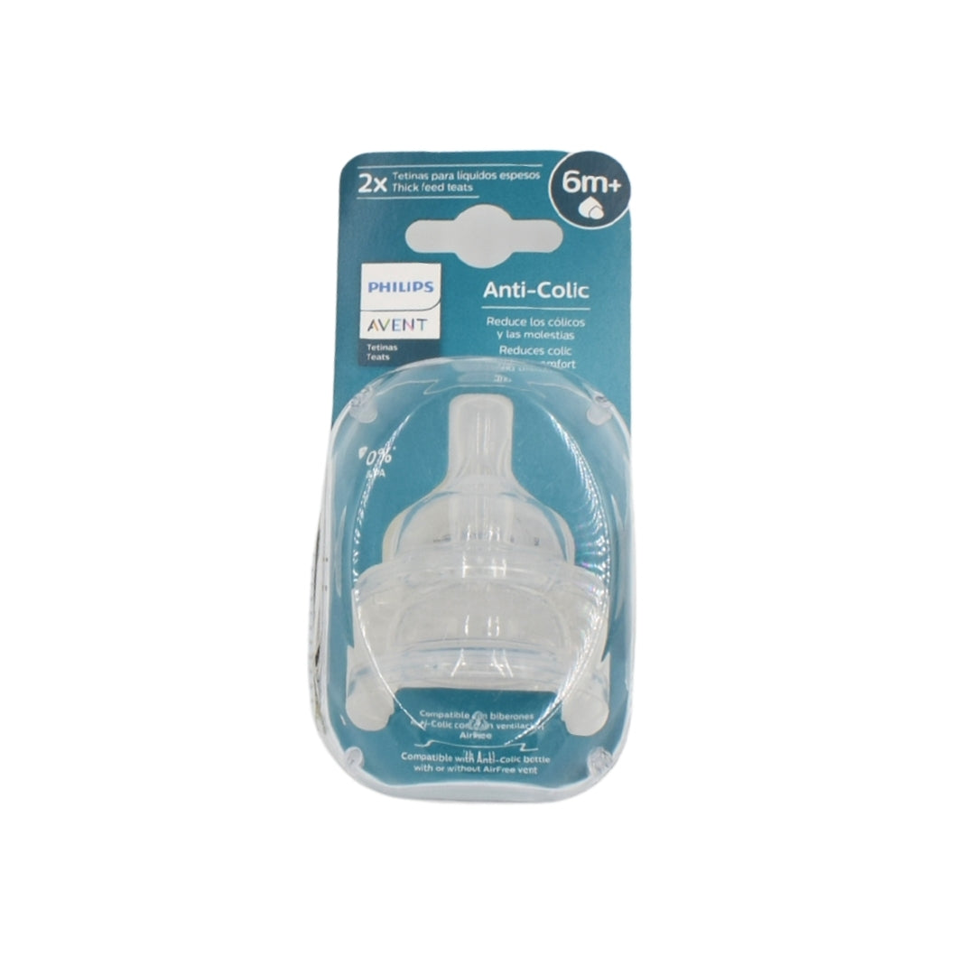 Chupo Repuesto Natural Philips Anticolicos Flujos Espesos 6m+