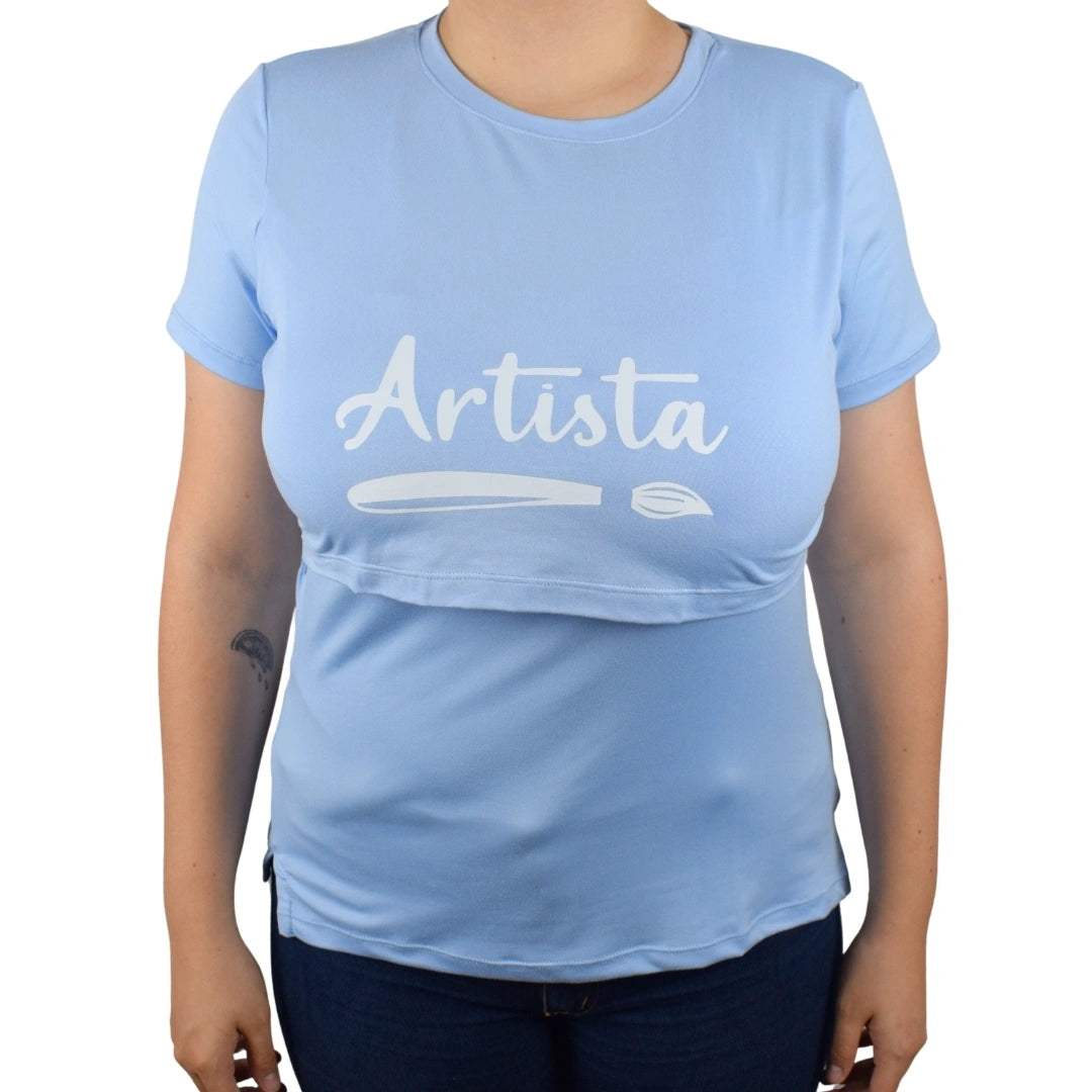 Dudo Blusa Y Mameluco Materno Azul