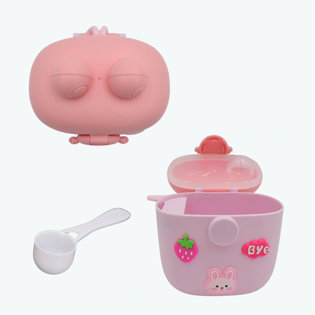 Porta Comida Y Leche En Polvo Para Bebes Con Cuchara