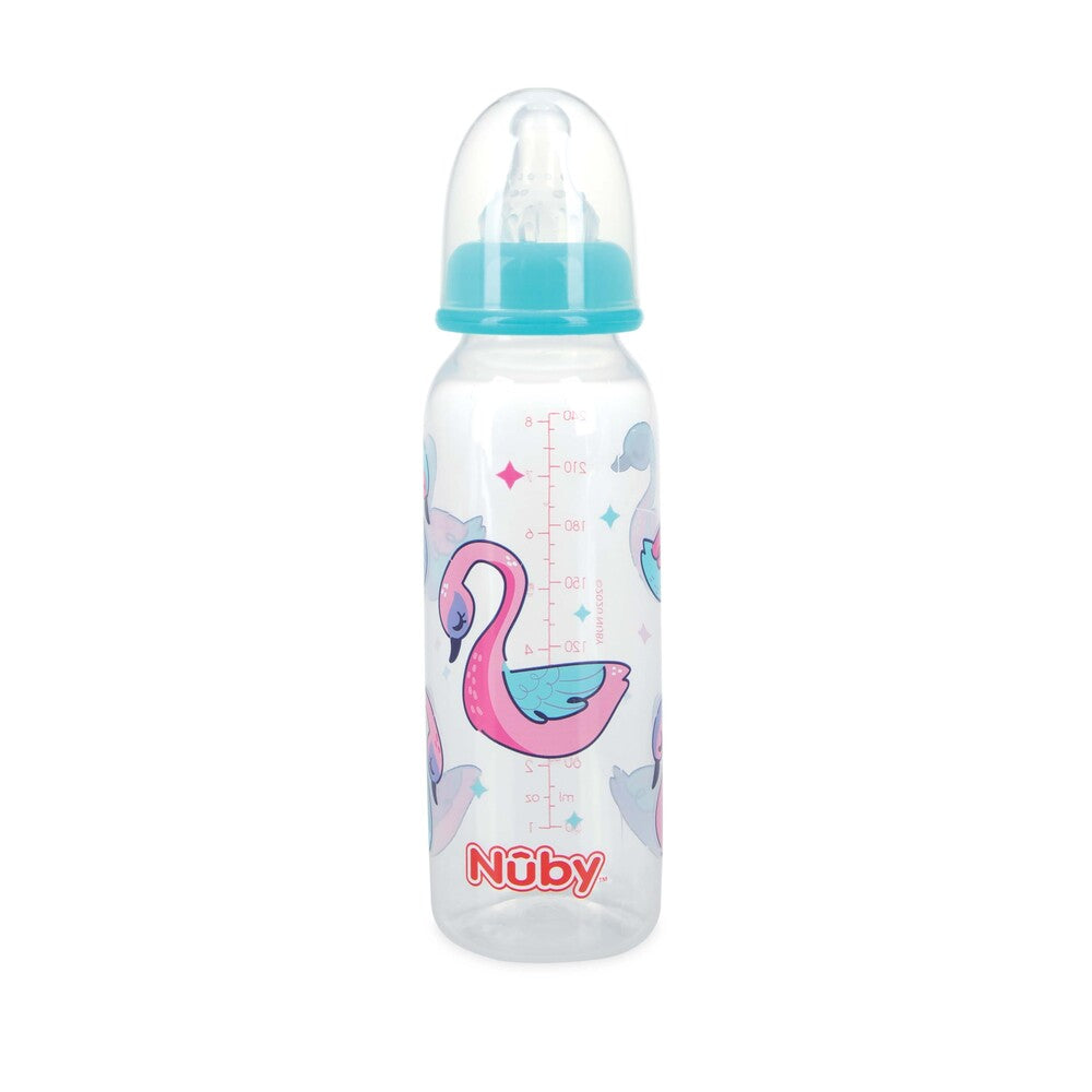 Tetero Transparente 240ML Con Tetina De Silicona 0M+