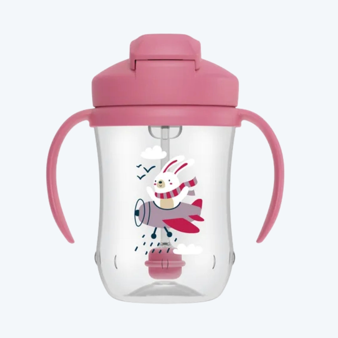 Vaso Pitillo Rosa Estampado 9 Onz