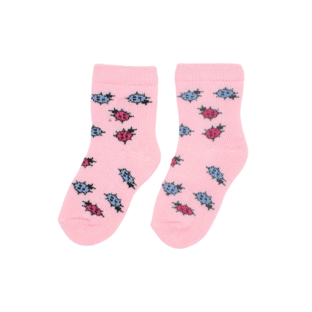 Set De Medias Estampado Mariquita  X3 Para Bebe Niña 12 Meses