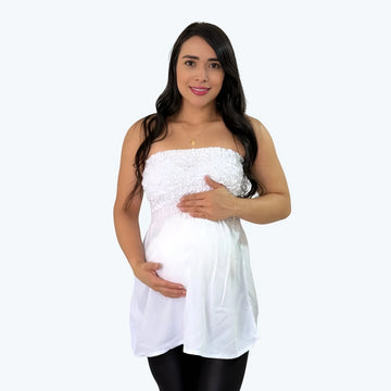 Blusa Straple Materna Blanca