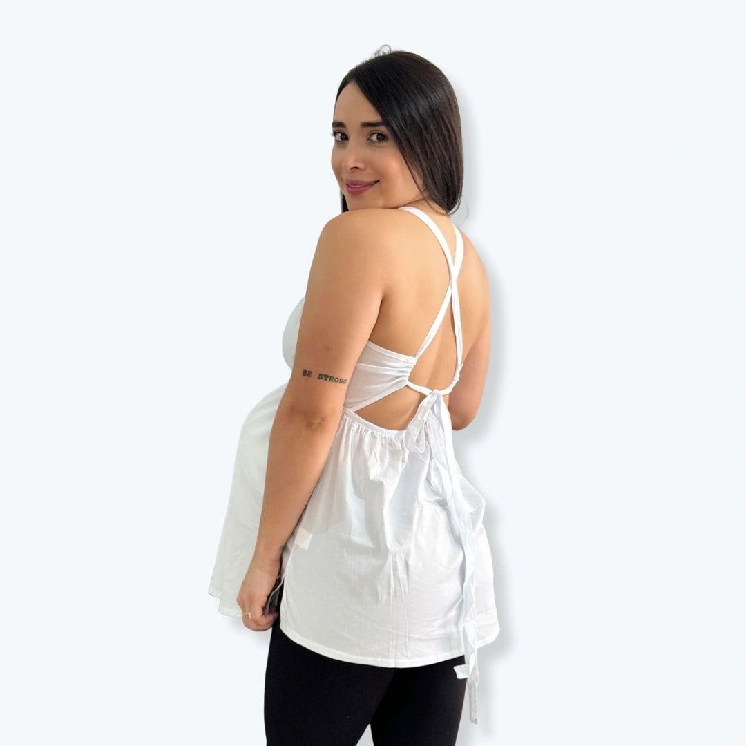 Blusa Matera Tiras Blanca