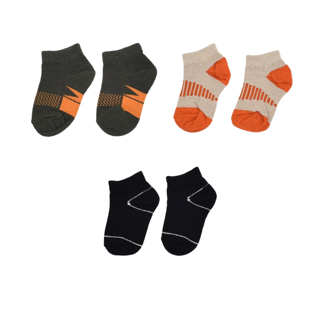 Set De Medias Talonera Estampada  X3 Para Bebe Niño