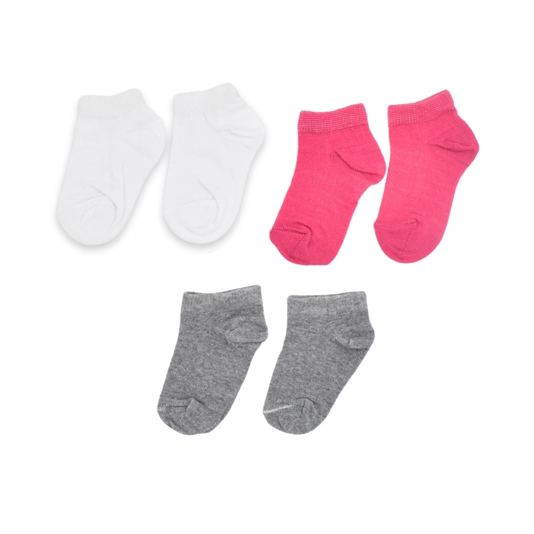 Set De Media Talonera X3 Unicolor Bebe Niña