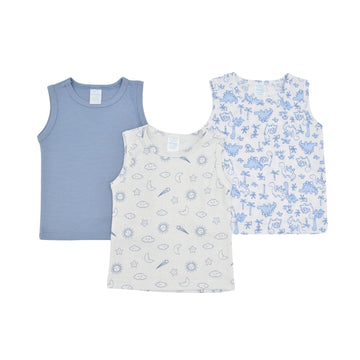 Set x3 Camisilla Bebé Manga Sisa