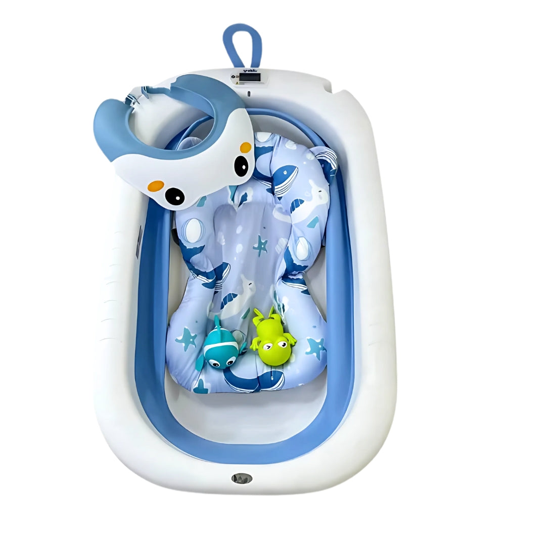 Bañera Plegable Con Termometro + Accesorios