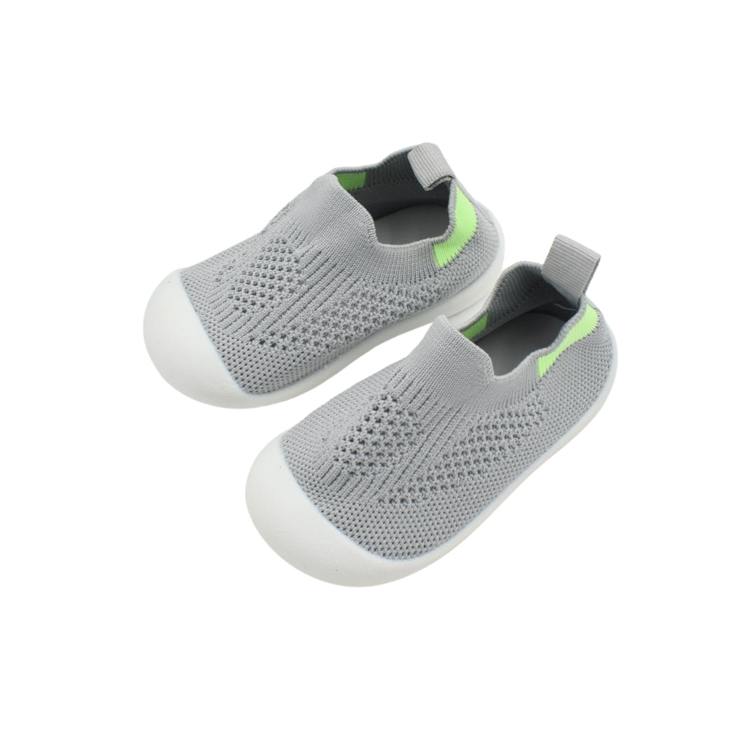 Zapato Tejido Con Suela Flexible Gris