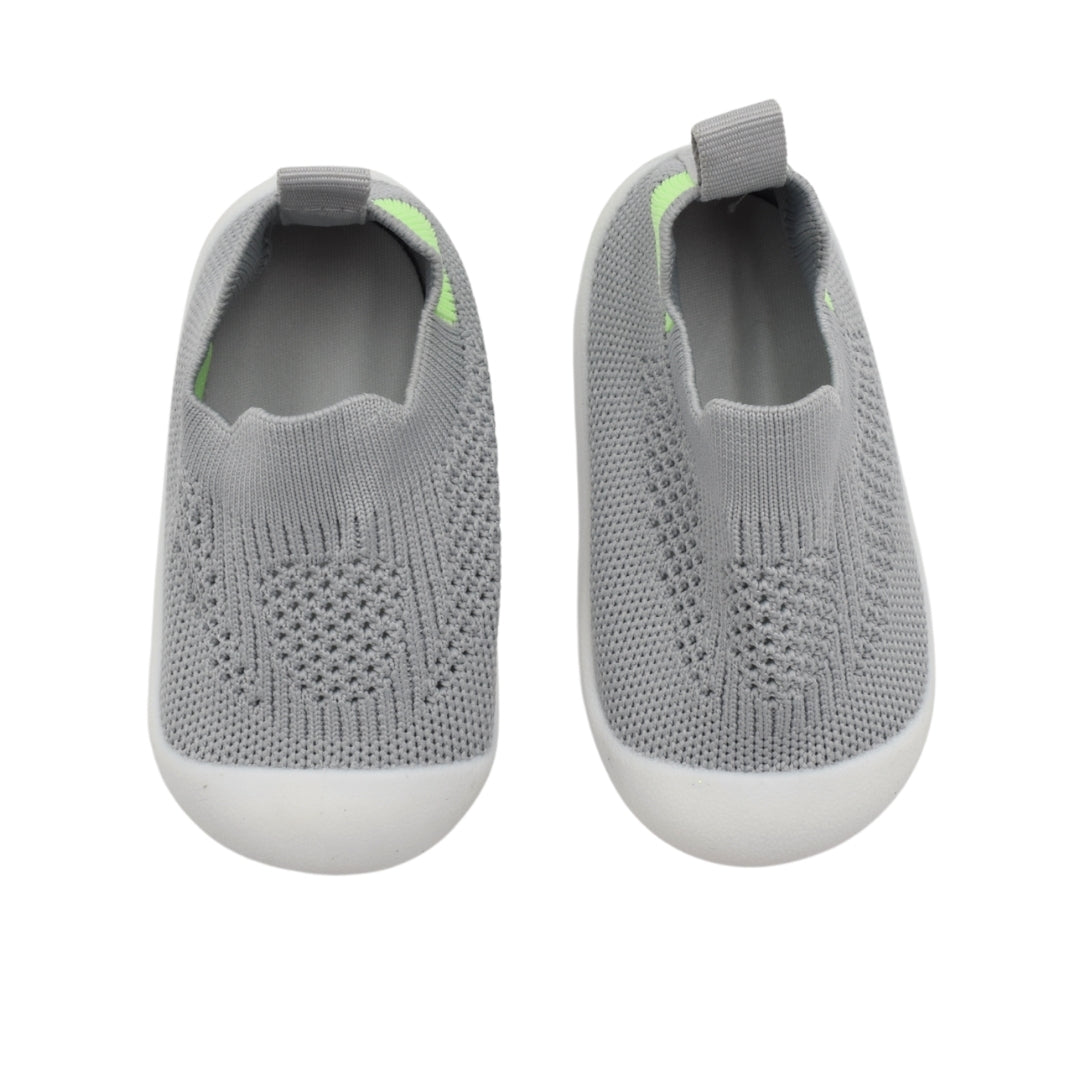 Zapato Tejido Con Suela Flexible Gris