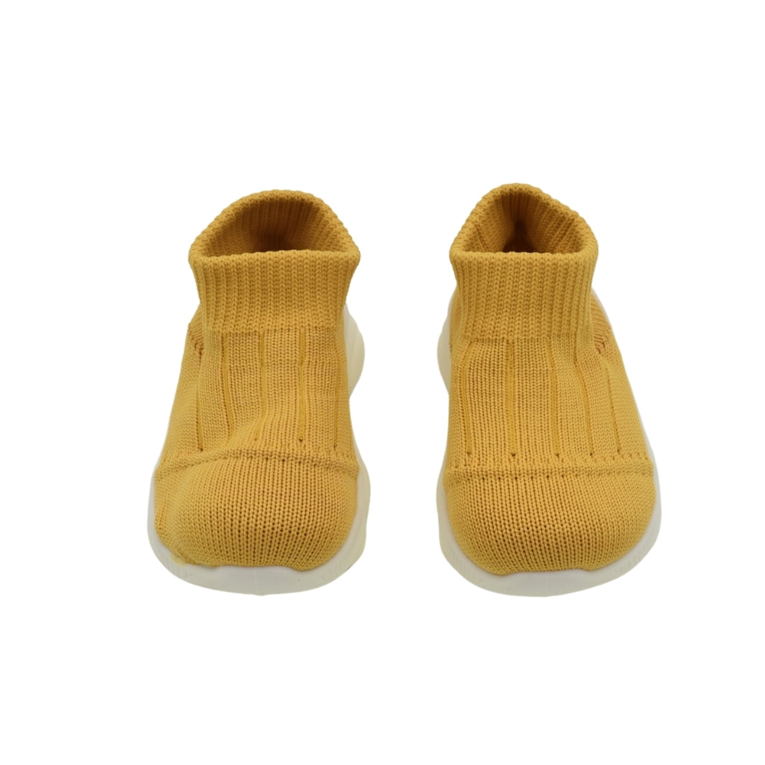 Zapato Tejido con Suela Alta Mostaza