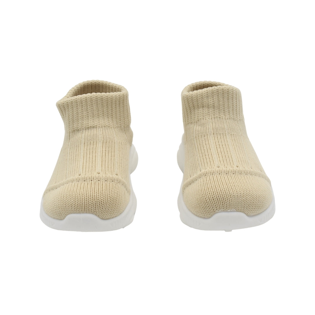 Zapato Tejido con Suela Alta Beige