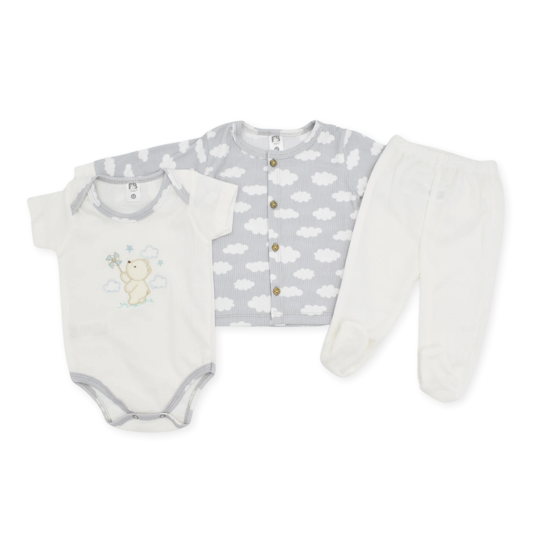 Conjunto 3 Piezas Nubes y Osito