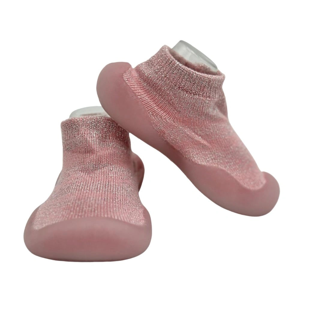 Media Zapato Rosado Escarchado