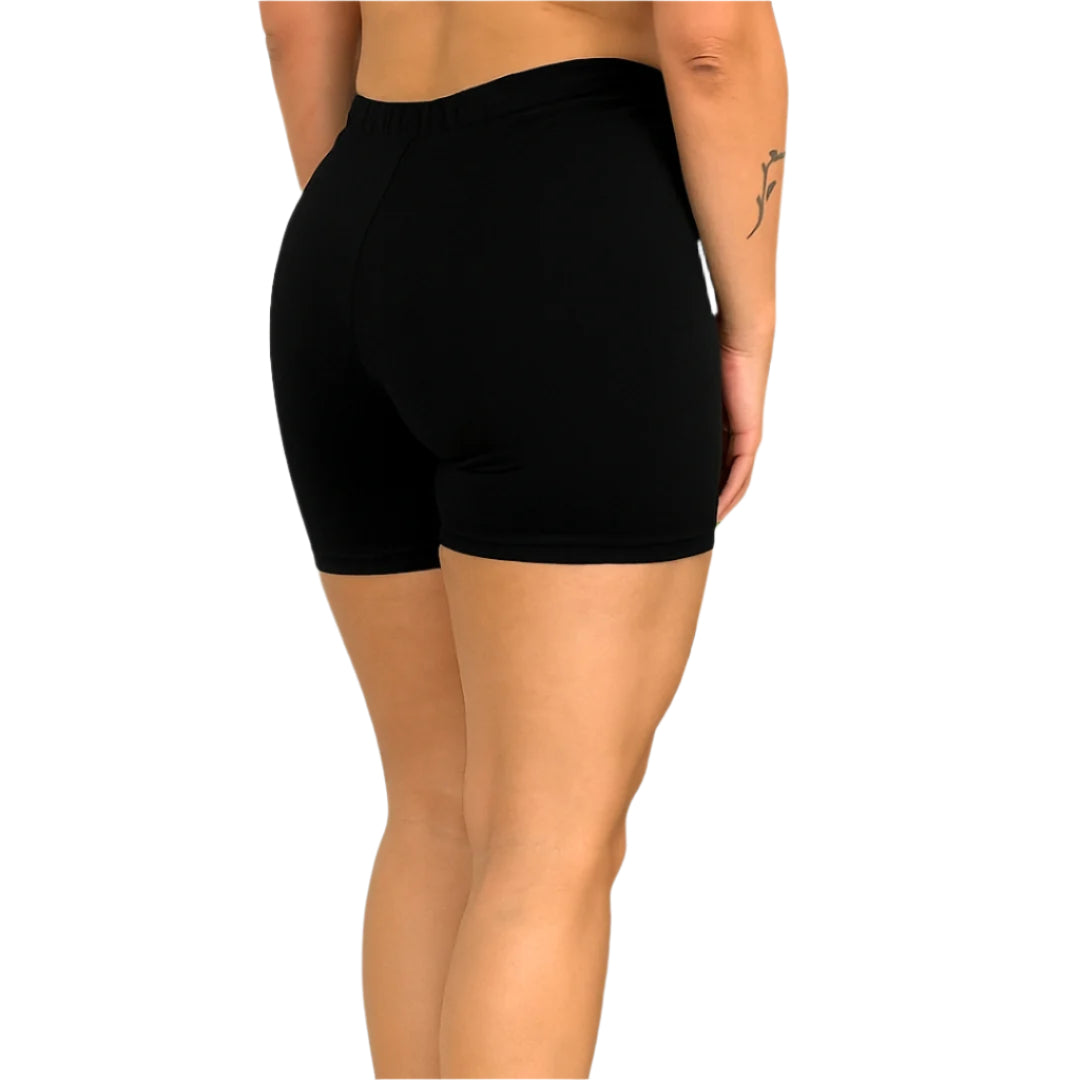 Short Materno Licrado Liso Negro