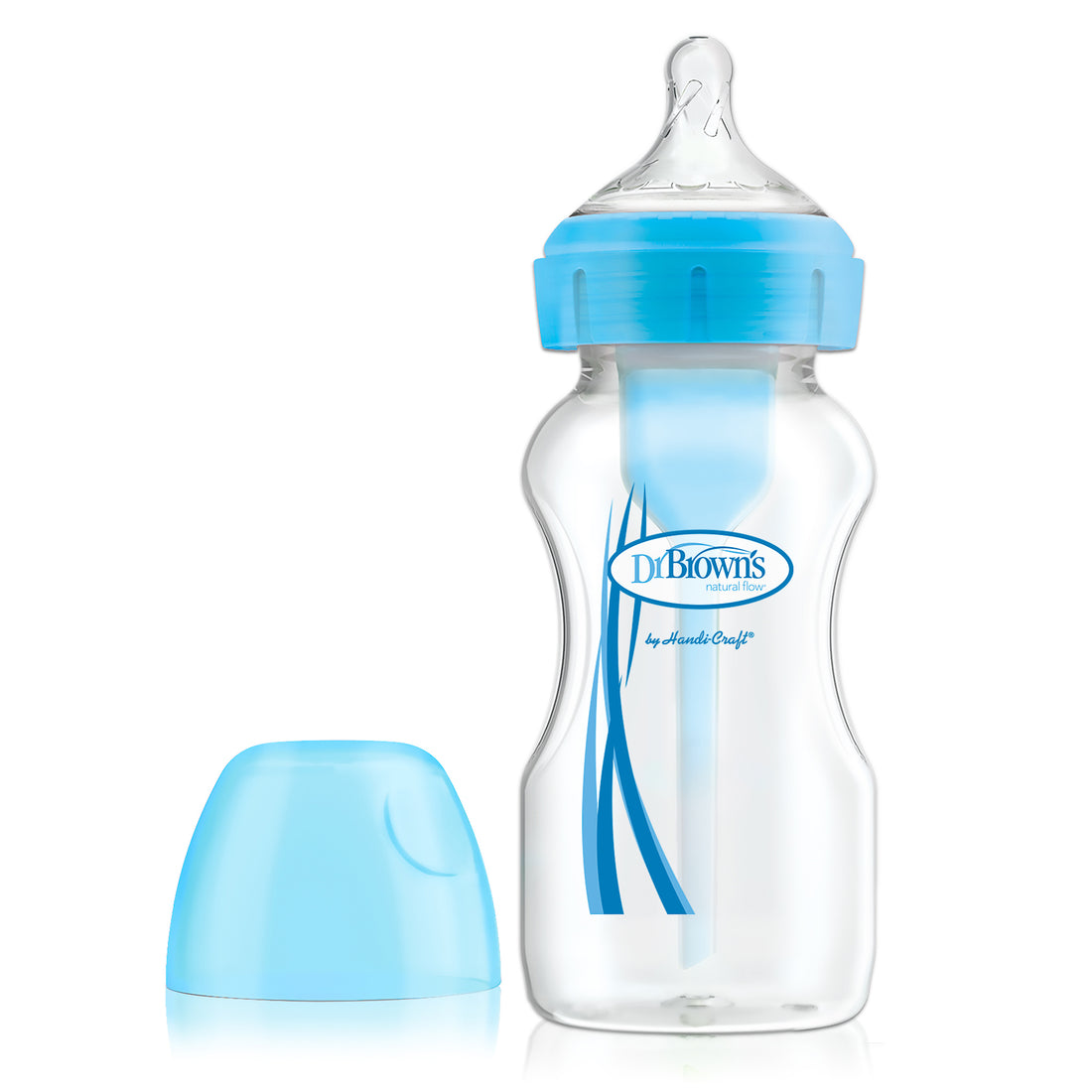 Tetero Boca Ancha 9 Oz  Options+ Azul
