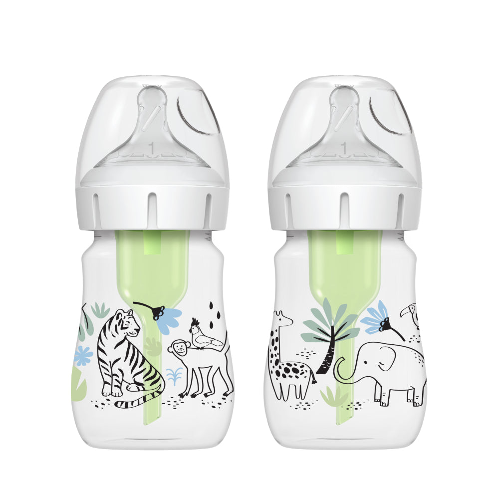 Set De Teteros Boca Ancha 5 Oz Jungla X2 Unidades