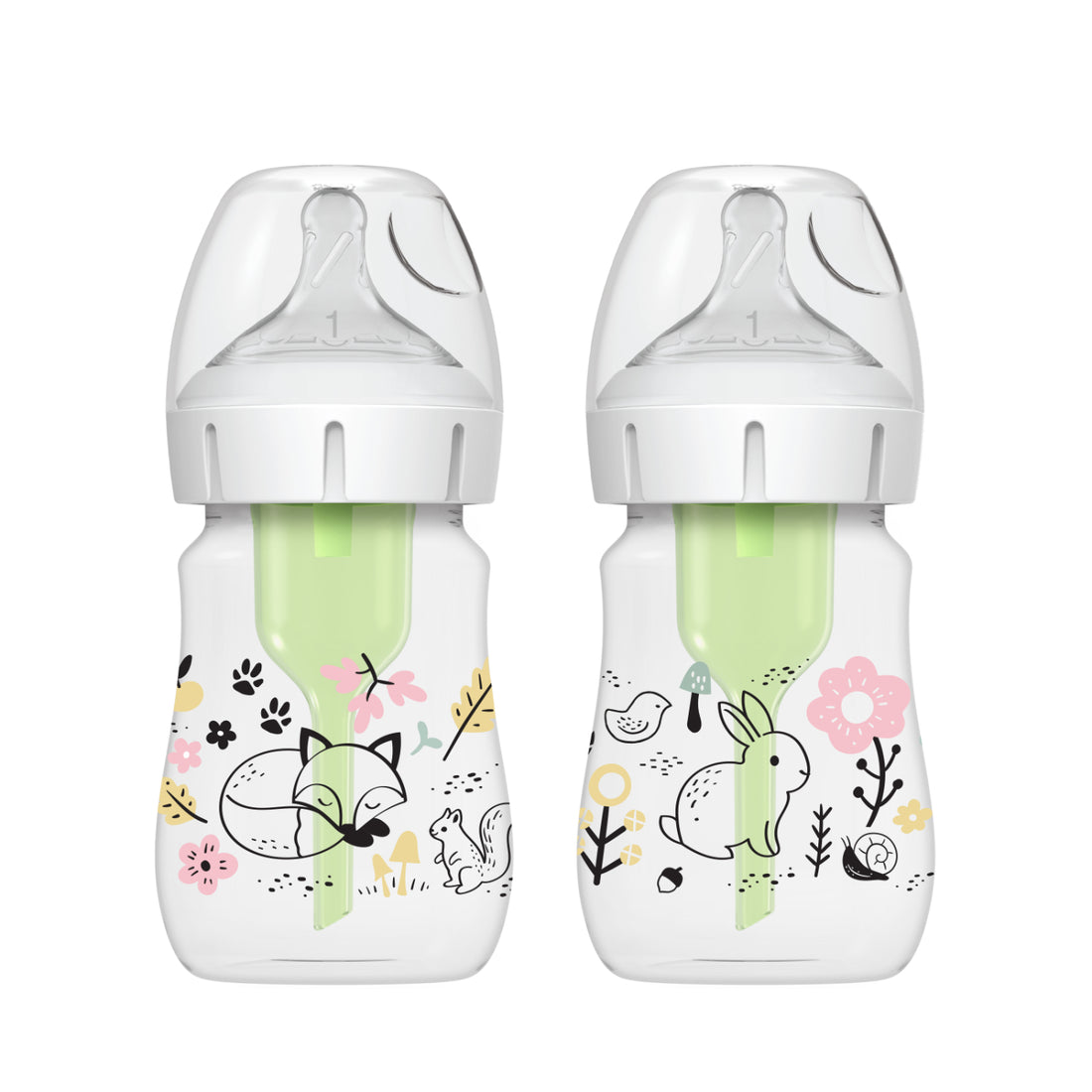 Set De Teteros Boca Ancha 5 OZ  Bosque  X2 Unidades