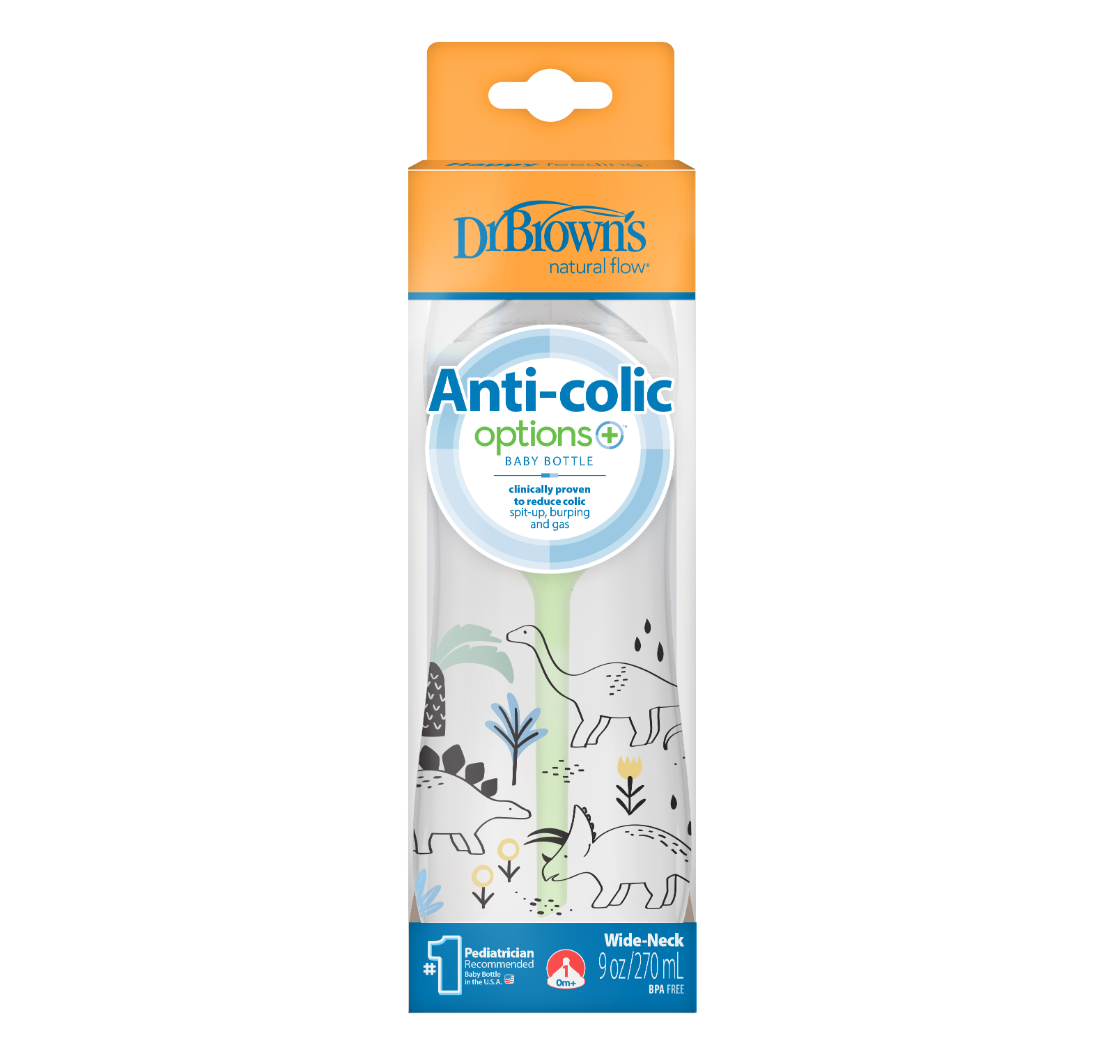 Tetero Boca Ancha 9 Oz Dinosaurio