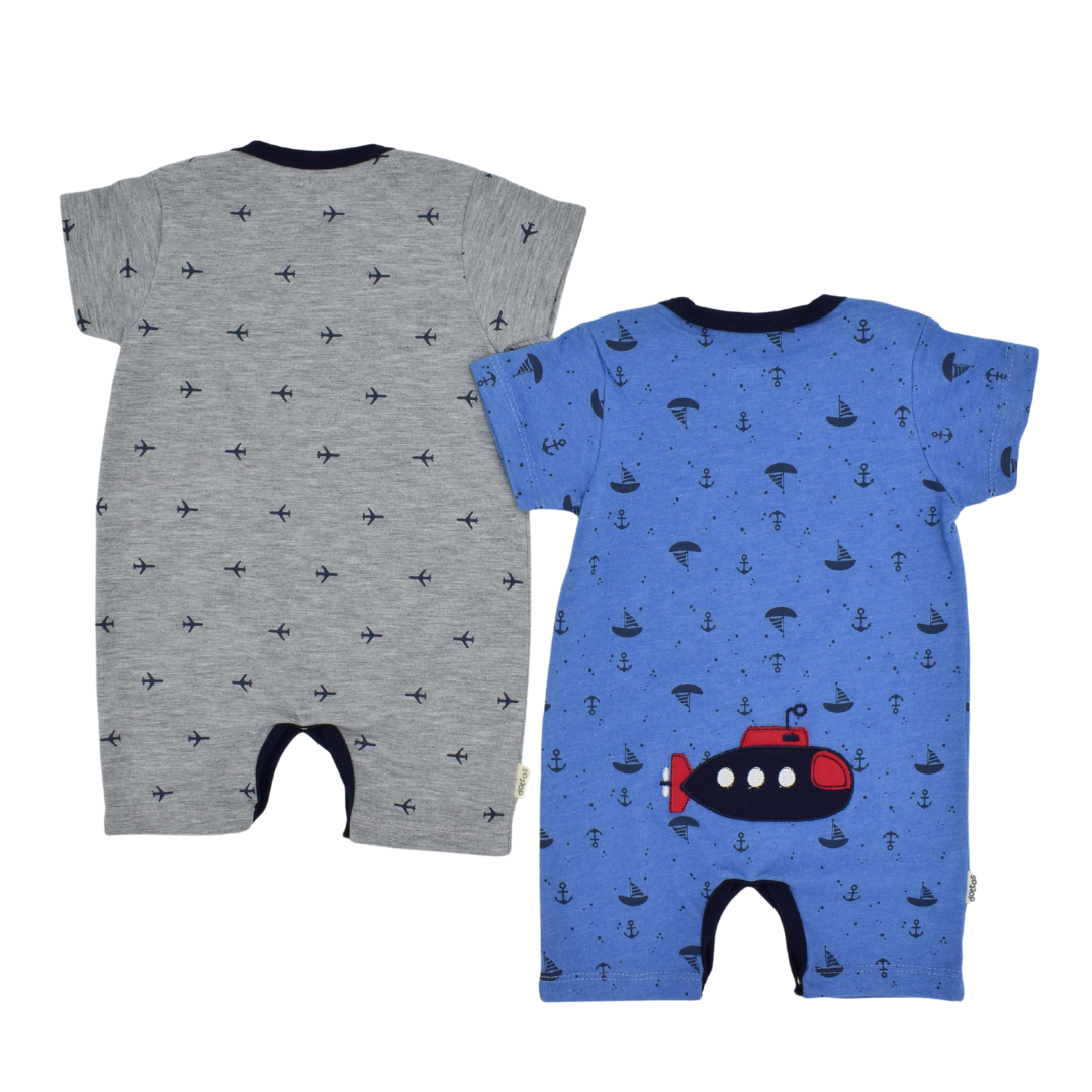 Set x2 Enterizo Bebé Niño Estampado Surtido