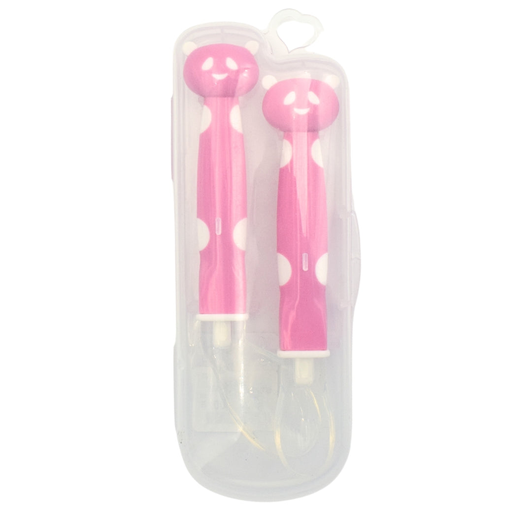 Set x2 Cucharas en Silicona Estampado Osito