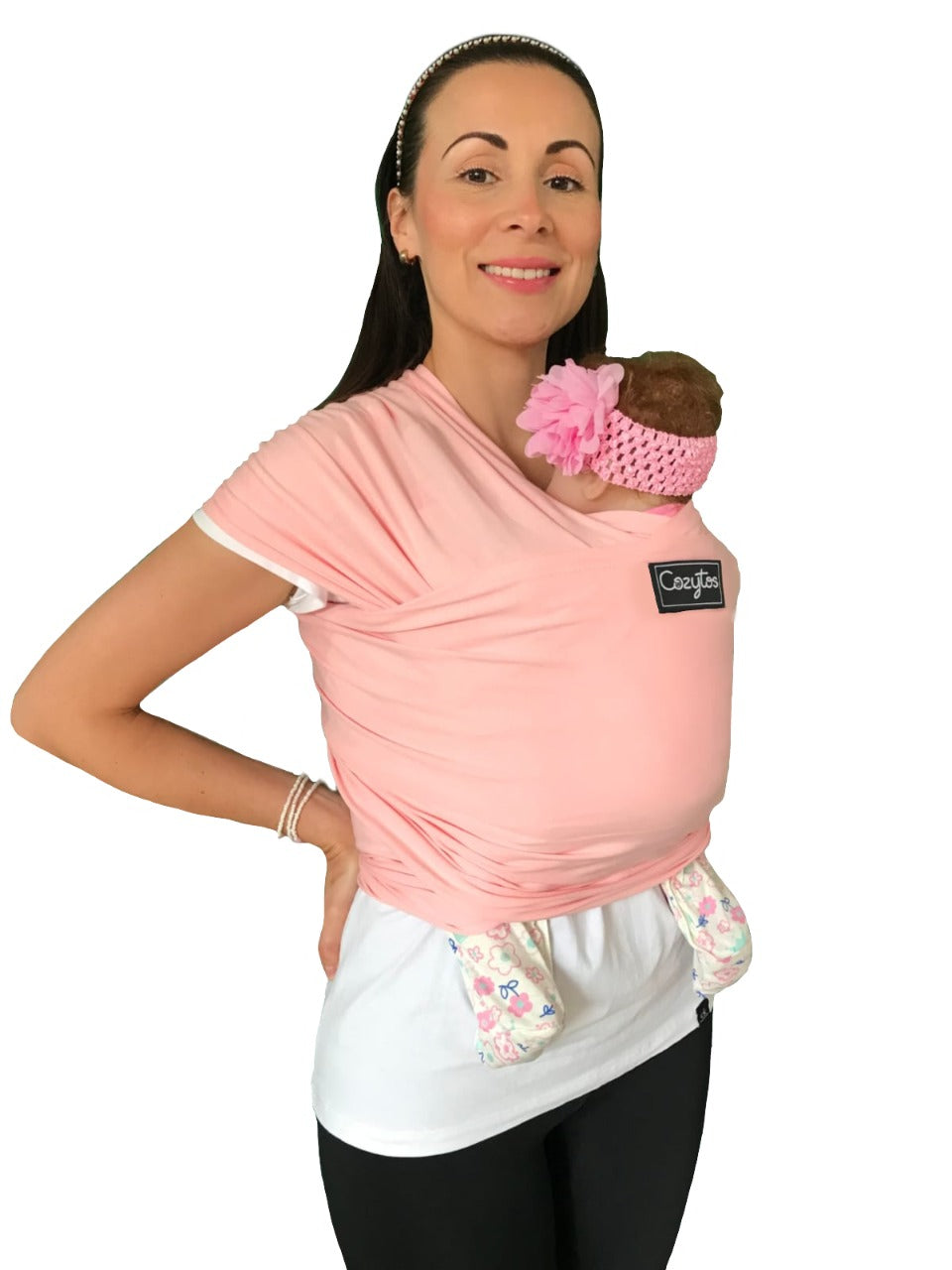 Fular Con Soporte De Espalda 0-12 Meses Rosado