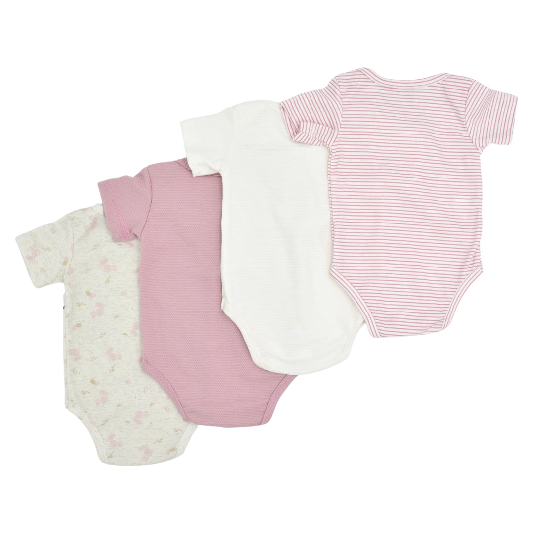 Set x4 Bodys Bebé Niña Manga Corta Unitono 18 Meses