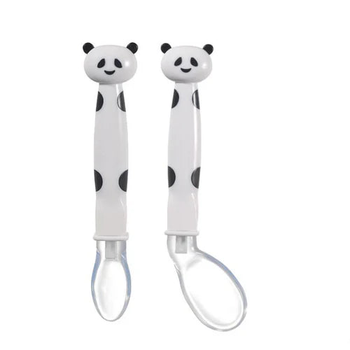 Set x2 Cucharas en Silicona Estampado Osito Panda