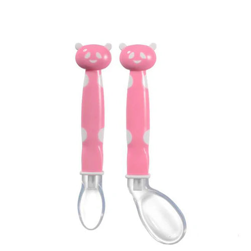 Set x2 Cucharas en Silicona Estampado Osito