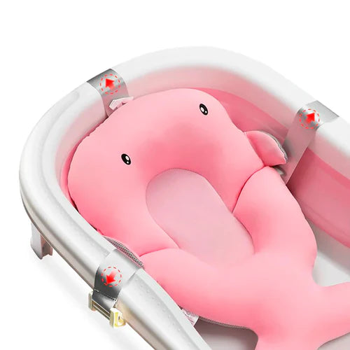 Cojín Bañera en Forma de Ballena Bebe Rosado