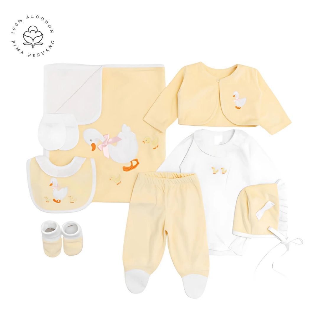 Set De Primer Dia 8 Piezas Pato Amarillo
