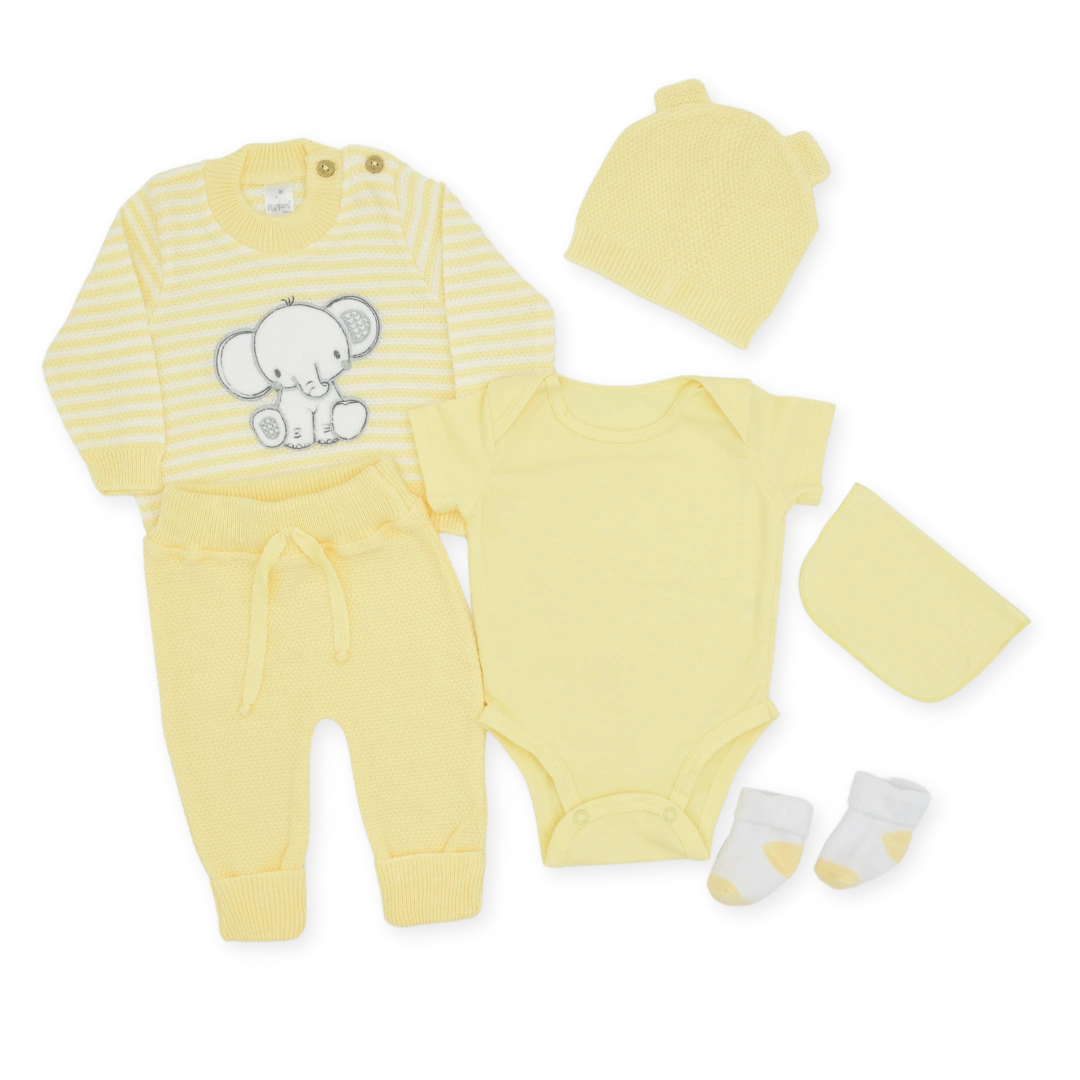 Set De Primer Día  Estampado Elefante