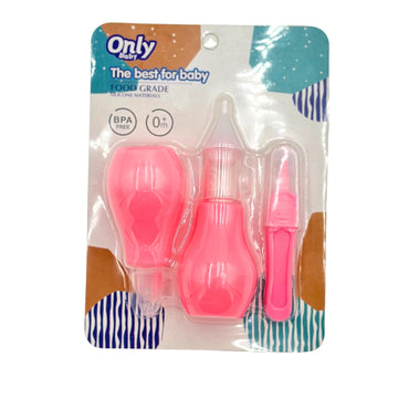 Set Aspirador Nasal 3 Piezas Rosado