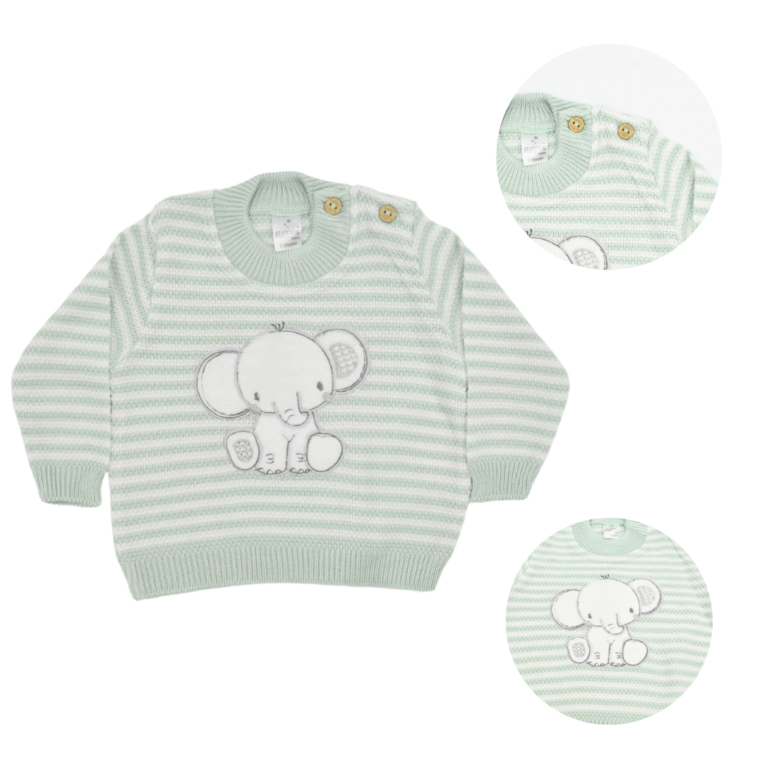 Set De Primer Día  Estampado Elefante