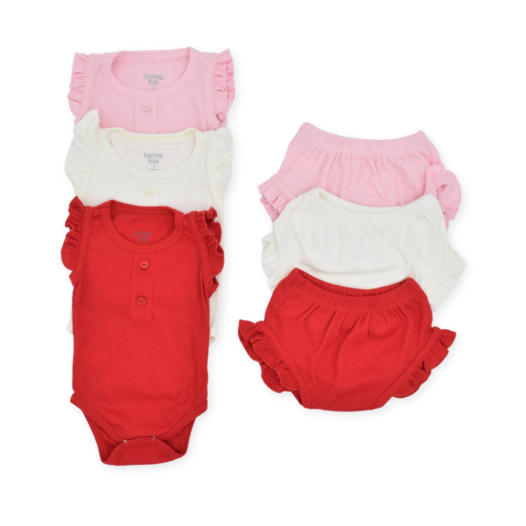 Set x3 Mameluco Tira de Bolero + x3 Pantys