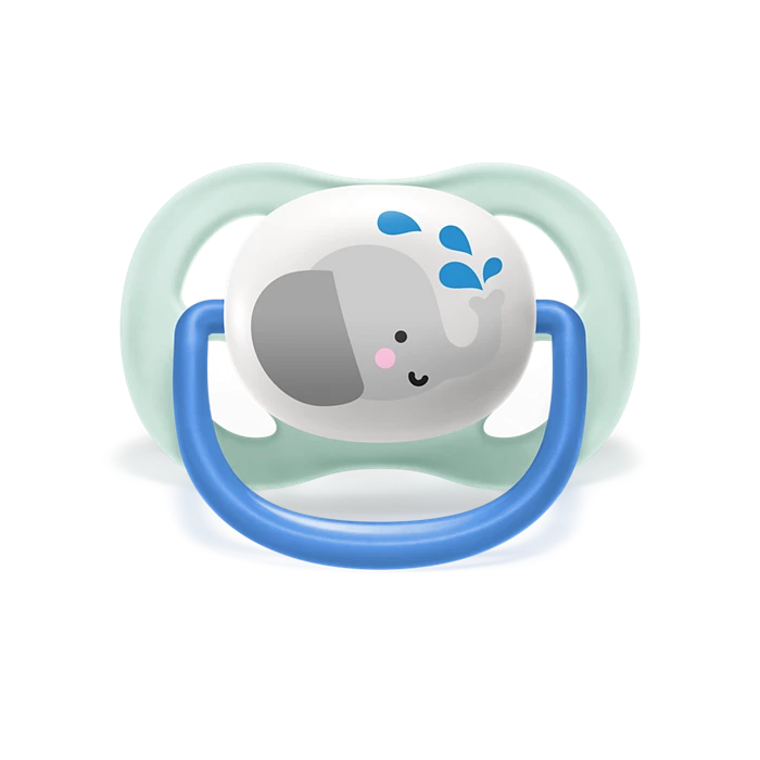 Chupo De Entretención Philips Ultra Air Avent Elefante Verde-Azul 0-6 M+