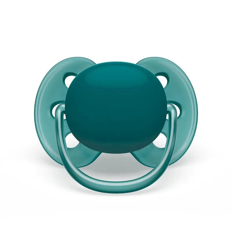 Chupo De Entretención Philips Ultra Soft Avent Neutro Verde-Naranja 6-18 M+